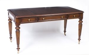 Vintage Gillows Style Mahogany Writing Table Desk 20th Century