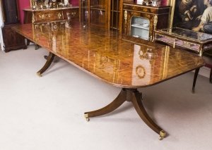 Burr Walnut Regency Crossbanded Dining Conference Table | Ref. no. 00952 | Regent Antiques