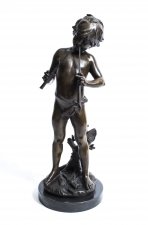 Bronze Sculpture of Boy Piper From Moureau | Ref. no. 00999 | Regent Antiques