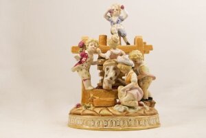 Beautiful German Dresden Porcelain Children Playing | Ref. no. 01004 | Regent Antiques
