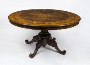 Exquisite Victorian Walnut Marquetry Loo Table | Ref. no. 01043 | Regent Antiques