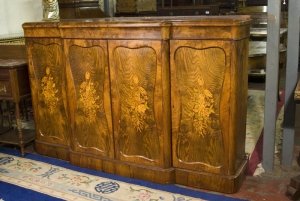 Antique Victorian Walnut Marquetry Credenza c.1860 | Ref. no. 01098 | Regent Antiques