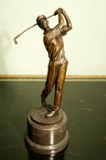 Superb Bronze Golfer Statue - Making the Perfect Shot | Ref. no. 01291 | Regent Antiques