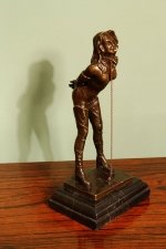 Sexy Chained Submissive Bronze Sculpture Bruno Zach | Ref. no. 01310 | Regent Antiques