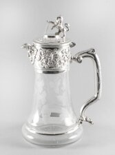 Vintage  Silver Plated Claret Jug Decanter Lion Shield 20th Century | Ref. no. 01346 | Regent Antiques