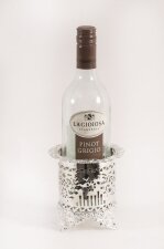 Antique Silver Plated Wine Coaster Pen Holder 20th Century