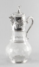 Vintage Large  English Silver Plated & Glass Claret Jug 20th C | Ref. no. 01354 | Regent Antiques