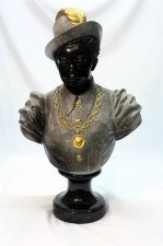 Stunning Bronze Blackamoor Boy Bust Statue | Ref. no. 01387 | Regent Antiques