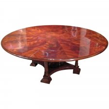 Bespoke 7ft Diameter Flame Mahogany Jupe Dining Table & Leaf Holder  21st C | Ref. no. 01393 | Regent Antiques