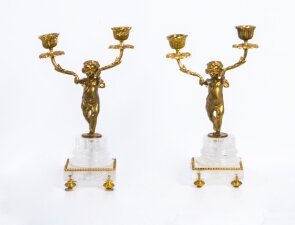 Stunning Pair Ormolu & Rock Crystal Candelabras | Ref. no. 01440 | Regent Antiques