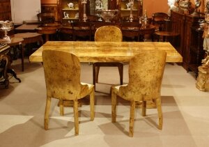 Stunning Art Deco Maple Minimalist Writing Table Chairs | Ref. no. 01507 | Regent Antiques