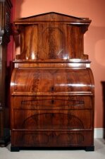 Antique Biedermier Flame Mahogany Bureau Cabinet c.1830 | Ref. no. 01537 | Regent Antiques