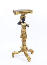 Highly Ornate Gilded Blackamoor Pedestal Stand | Ref. no. 01567a | Regent Antiques