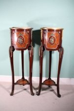 Lovely Pair Louis XV Siena Marble Top Pedestal Stands | Ref. no. 01603 | Regent Antiques