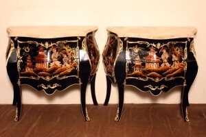 Pair French Lacquered Commodes - Chests - Cabinets | Ref. no. 01619 | Regent Antiques