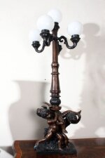 Stunning Classical Tall Bronze 5 Light Cherub Lamp | Ref. no. 01623 | Regent Antiques