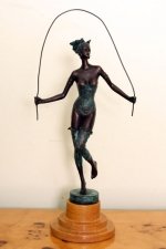 Delightful Bronze Sculpture Maiden Skipping | Ref. no. 01679 | Regent Antiques