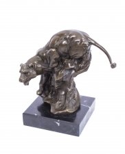 Bronze Statue of a Panther | Milo Bronze Sculpture of Panther | Ref. no. 01685 | Regent Antiques