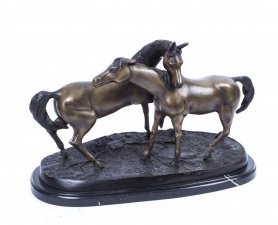 Bronze Sculpture of a Pair of Thoroughbred Horses | Ref. no. 01693 | Regent Antiques