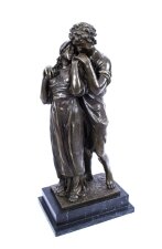 Large Bronze Classical Lovers Sculpture on Marble Base | Ref. no. 01696 | Regent Antiques
