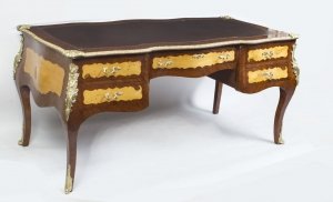 Bombe bureau plat | Louis XV style writing table | Ref. no. 01715 | Regent Antiques