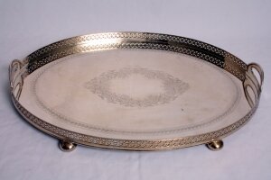 Antique Victorian Silver Plated Gallery Tray c.1880 | Ref. no. 01823 | Regent Antiques
