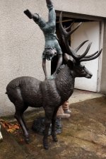 Magnificent Life Size Bronze Reindeer Statue | Ref. no. 01831 | Regent Antiques