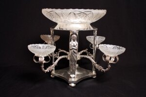 French Empire Silver Plate & Cut Glass Centrepiece | Ref. no. 01873a | Regent Antiques