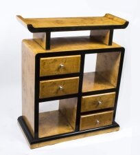 Vintage Elegant Art Deco Birdseye Maple Cabinet Bookcase | Ref. no. 01916 | Regent Antiques