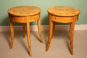 Stunning Pair Art Deco Birdseye Maple Occasional Tables | Ref. no. 01921 | Regent Antiques