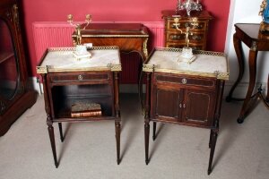 Pair of Antique French Empire Bedside Cabinets c.1900 | Ref. no. 01950 | Regent Antiques