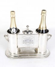 Silver Plated 2 Bottle Wine Cooler Ice Bucket | Ref. no. 01978 | Regent Antiques
