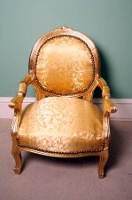 LOUIS XV Gold Satin Giltwood Child\