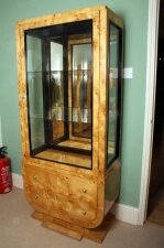 Stunning Art Deco Birdseye Maple Display Cabinet | Ref. no. 02020a | Regent Antiques