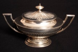 Antique English Silver plate sugar bowl with lid | Ref. no. 02036 | Regent Antiques