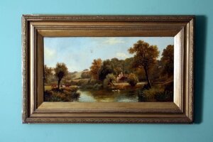 Antique Victorian Oil Painting River Landscape | Ref. no. 02086 | Regent Antiques