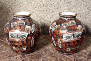 Pair Japanese Imari Hand Painted Porcelain Vases | Ref. no. 02103 | Regent Antiques