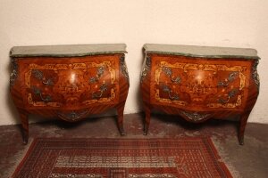 Pair of LOUIS XV Walnut Commodes Chests Marble Tops | Ref. no. 02163 | Regent Antiques