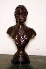 Beautiful Art Nouveau Bronze Bust of a Lady | Ref. no. 02166 | Regent Antiques