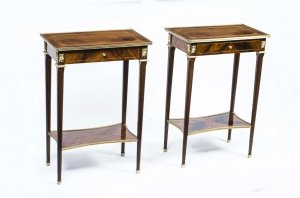 Pair Louis XVI Style Burr Walnut Occasional Tables | Ref. no. 02204 | Regent Antiques