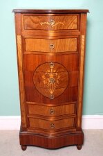 Tall 7 Drawer Ebonised Inlay Satinwood Marquetry Chest | Ref. no. 02214 | Regent Antiques