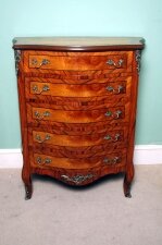 Stunning Walnut Serpentine Chest Inlaid & Crossbanded | Ref. no. 02215 | Regent Antiques