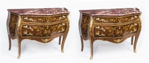 Pair Louis XV Rosewood Walnut Marquetry Commodes | Ref. no. 02224 | Regent Antiques