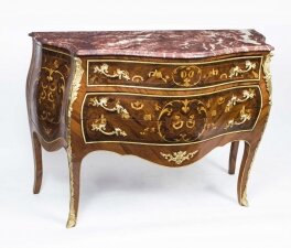 Louis XV Rosewood Walnut Marquetry Commode Siena Marble | Ref. no. 02224b | Regent Antiques