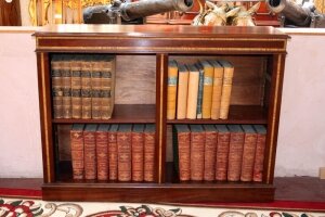 Beautiful Inlaid Mahogany Open Bookcase | Ref. no. 02246 | Regent Antiques