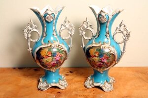Delightful Pair German Dresden Porcelain Vases | Ref. no. 02279 | Regent Antiques