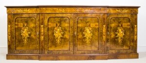 Enormous Bespoke Handmade Burr Walnut Marquetry 4 Door Sideboard