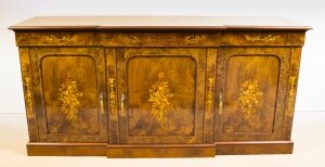 Superb Bespoke Burr Walnut Marquetry 3 Door Sideboard