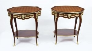 Pair Mahogany & Kingwood Parquetry Occasional Tables | Ref. no. 02360 | Regent Antiques