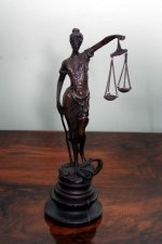 Small Stunning Bronze Lady Justice Statue Judicia | Ref. no. 02378 | Regent Antiques